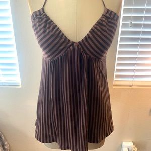 Ella Moss Striped Halter Top Sz M